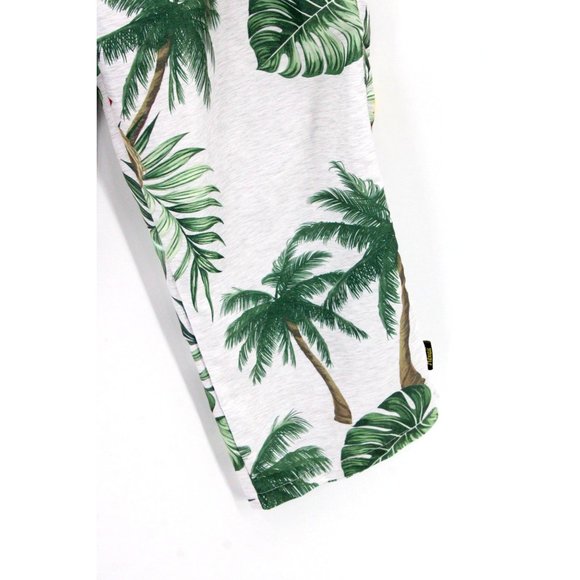 Palmwave Hawaiian Pants Womens Gray All Over Print Flat Front Size Large L - Picture 5 of 9